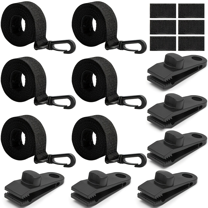 Reel Cover - 18-teiliges Solarabdeckungs-Rollenset mit Befestigungsriemen und Clips