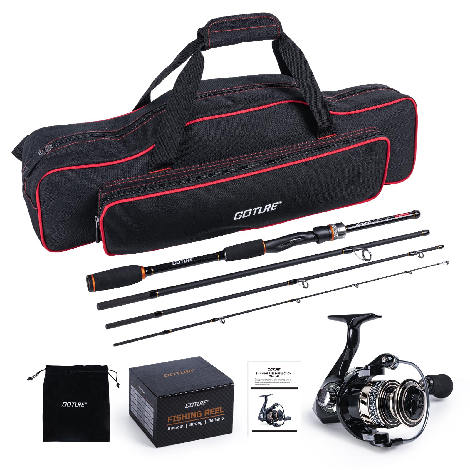 Goture Tragbare Spinnrute und  – Reel Bag Bewertung und Preis
